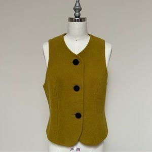Vintage 90s mustard wool vest